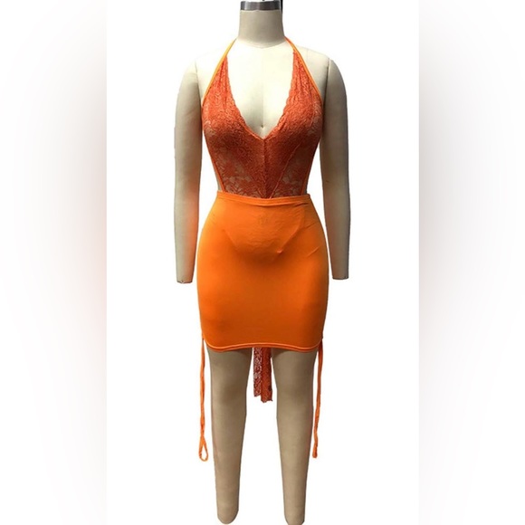 Sexy Lace Two Piece Skirt Set Sz M - Picture 3 of 5